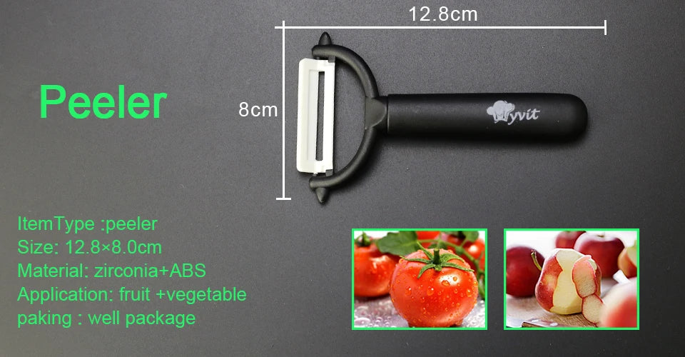 Ceramic Knife 3 4 5 6 inch Kitchen Knives with Peeler Serrated Bread Set Zirconia