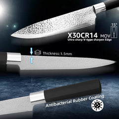 Chef knives 6 Set Professional Japanese Kitchen knives High Carbon stainless steel