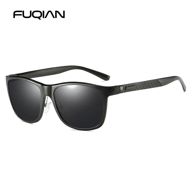 Luxury Aluminum Magnesium Men Polarized Sunglasses High Quality Square Men's Sun Glasses Cool Mirror Blue Driving Glasses