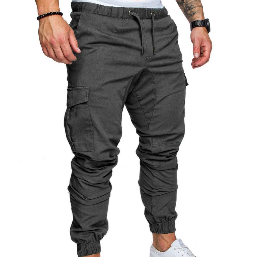 Men's Casual Jogging Pants Solid Color Pocket Pants Sports Pants
