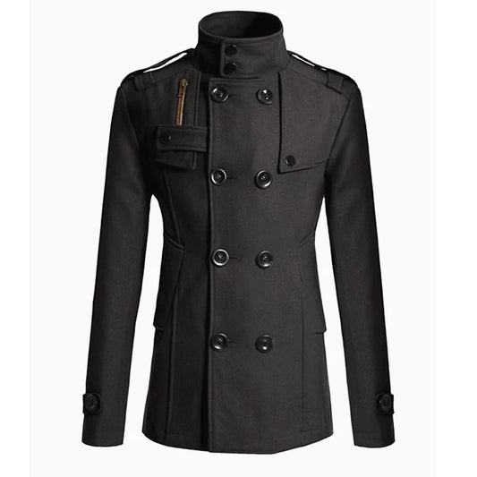 Men's Wool Overcoat Long Suit Men Woolen Windbreaker Man Woollen Coat