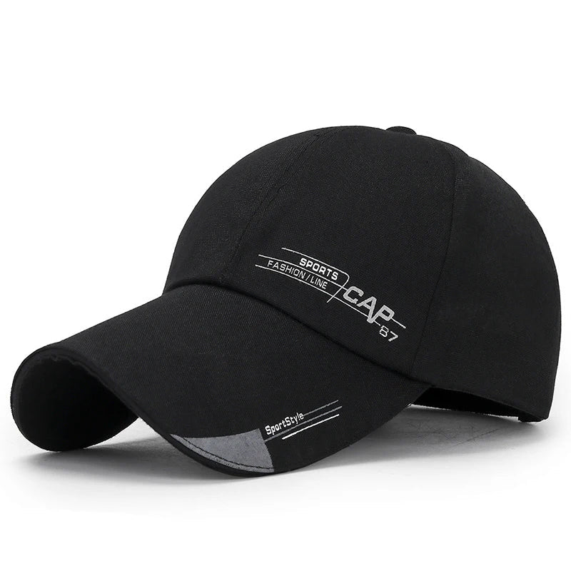 2024 Sports Cap Mens Hat For Fish Outdoor Fashion Line Baseball Cap Long Visor Brim Shade Snapback Sun Hat Bone Gorras Casquette