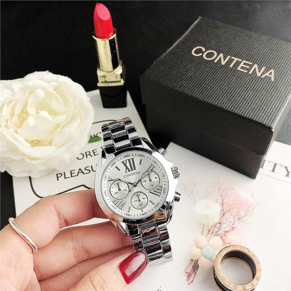 New Creative Watch Women Watches Luxury Rose Gold Quartz Ladies Watches Stainless Steel Bracelets Wristwatches Reloj Mujer