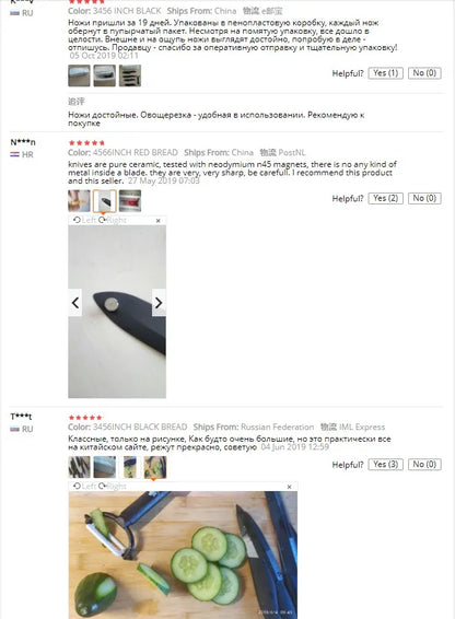 Ceramic Fruit Knife for Kitchen 3 4 5 6 inch Chef Knife with Sheath Utility Slicing