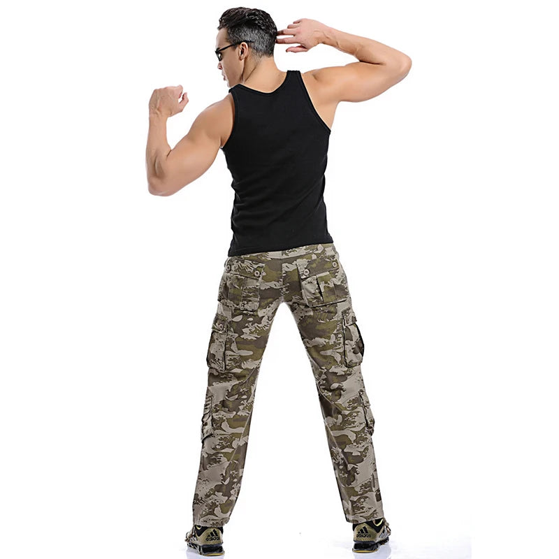 Men's Cargo Pants Casual Loose Multi Pocket Military Pants