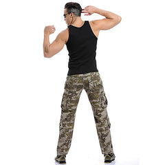 Men's Cargo Pants Casual Loose Multi Pocket Military Pants