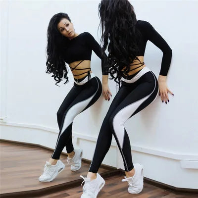 Heart Shape Leggings Women New Red Black Color High Waist Pants Patchwork Printed