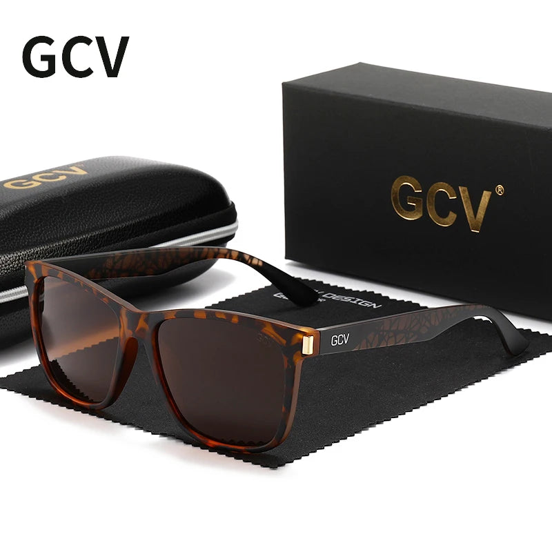 Square Frame Polarized Men Women Female Sunglasses Hawksbill Sports Tourism