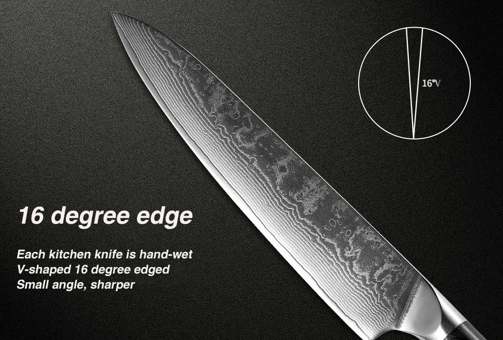 Damascus kitchen Knife 1-9PC 67 layers Japan Damascus steel Chef knife Sharp