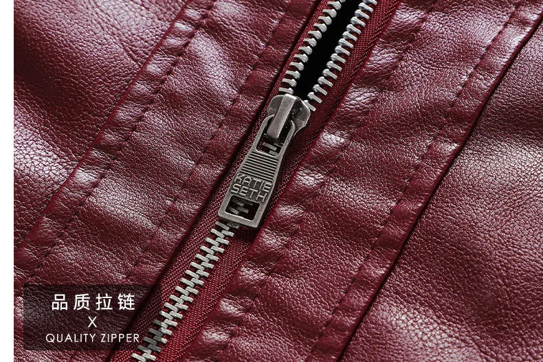 Mens Vintage Motorcycle Jacket Men Fashion Biker Leather Jacket Male