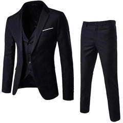 Men’s Suit Slim 3-piece Suit R Business Wedding Party Jacket Vest & Pants