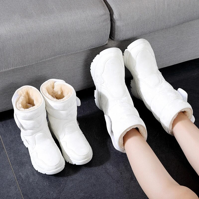 Women Snow Boots Solid Camouflage Nice Fashion Look Top Brand Waterproof