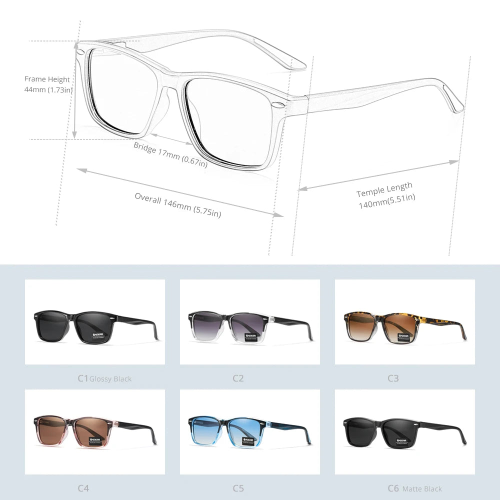 Polarized Sunglasses For Men Women TR90 Material Frame Spring