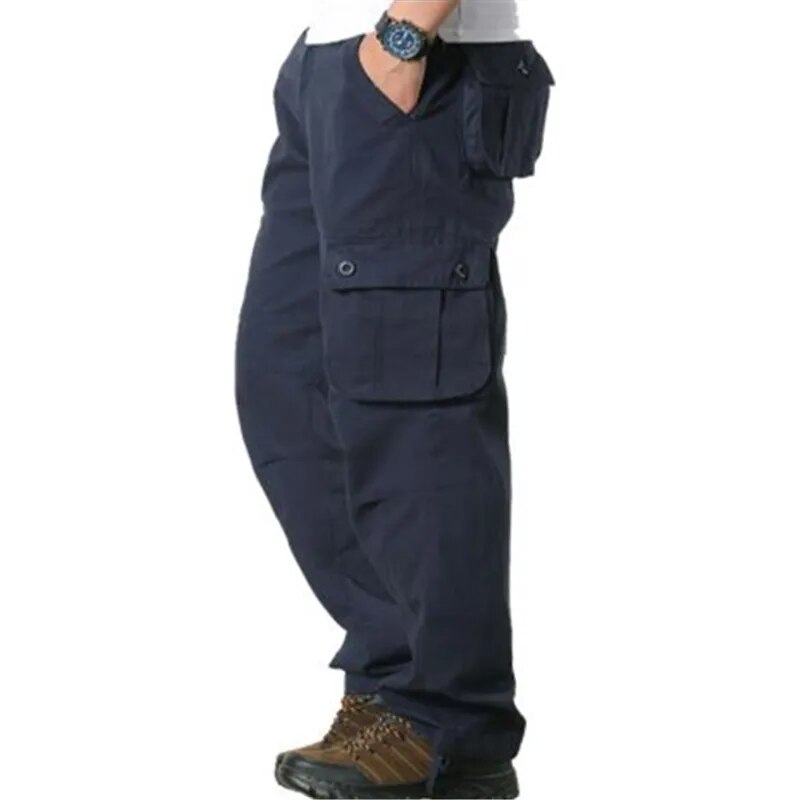 Men's Cargo Pants Casual Multi Pockets Military Tactical Pants Male Outwear Loose