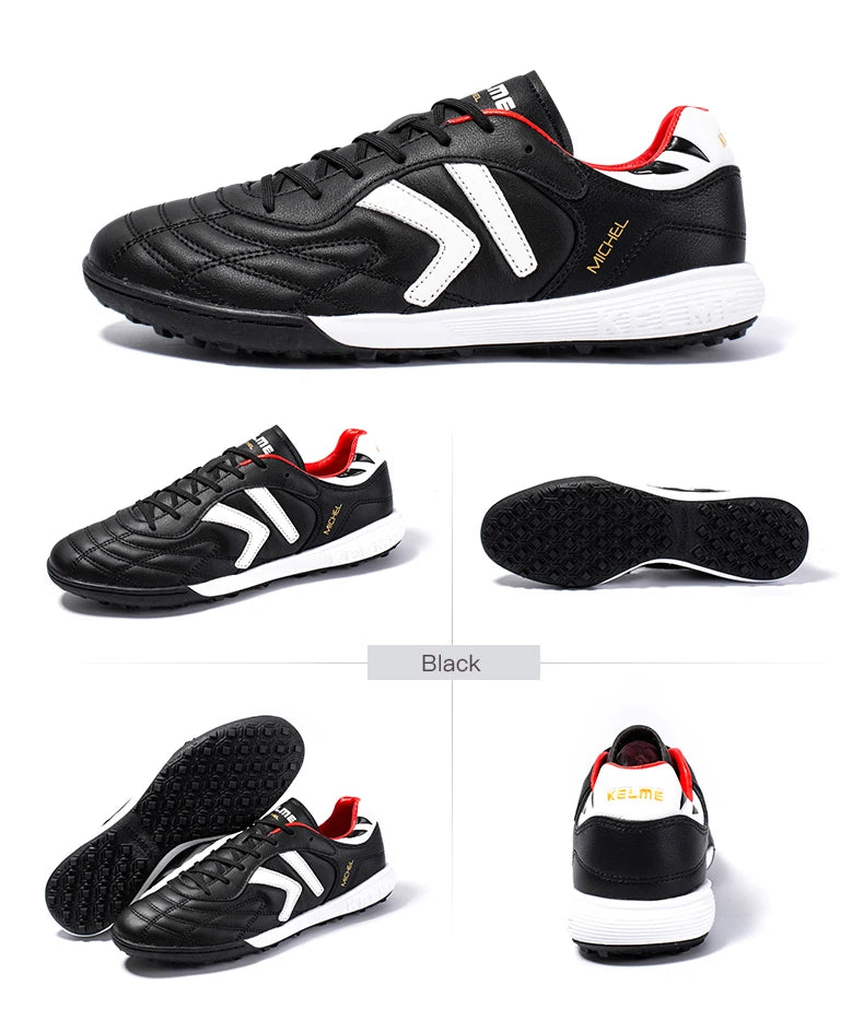 Soccer Shoes TF Football Boots Calf-Skin Cleats  Professional Futsal Original