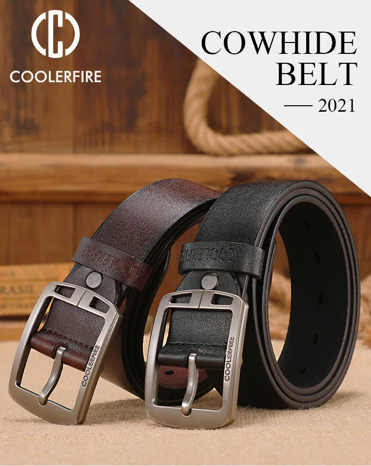 Men Genuine Leather Belts Cowskin Classic Designers Belts for Men Vintage Westernboy Leisure Casual Jeans Strap HQ223