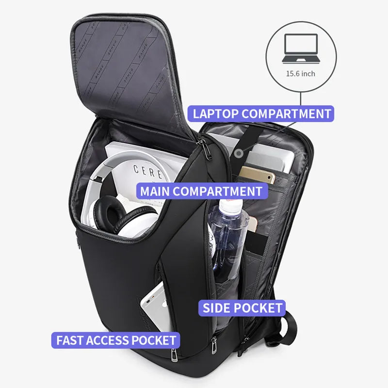 BANGE USB Charging Waterproof Laptop Backpack 17 Computer Bag Travel Business Hiking Backpacks School Back Pack Mochila For Men