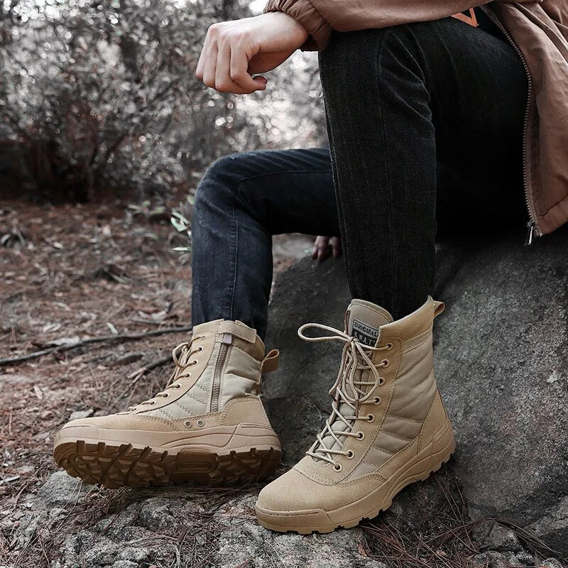 Black Tactical Military Boots Men Boots Special Force Desert Combat Army Boots