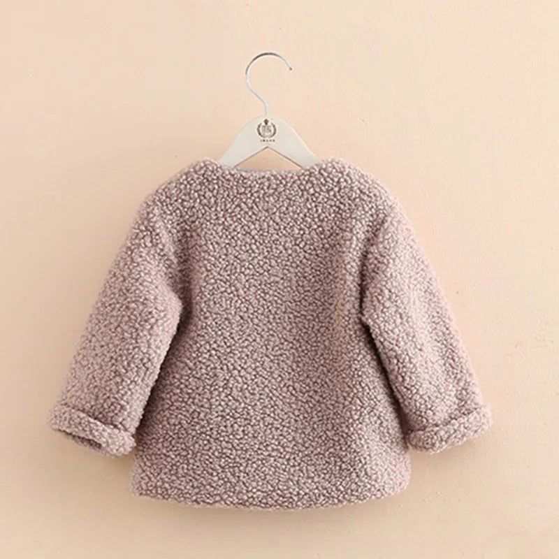Children'S Outerwear Thickening Fleece Cotton Padded Cartoon Jacket Coat For Kids