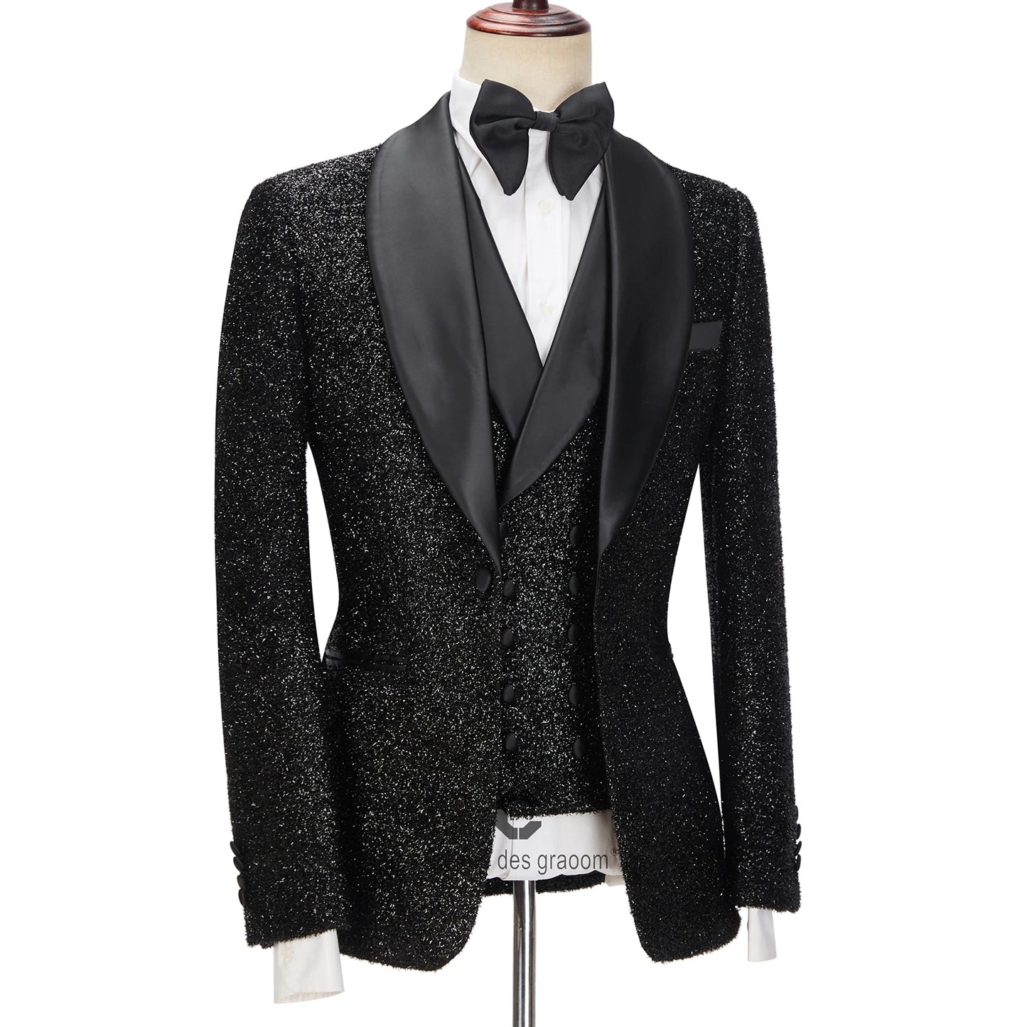 Tuxedo for Mens: Coat Design Men Suits Tailor-Made Tuxedo 3 Pieces