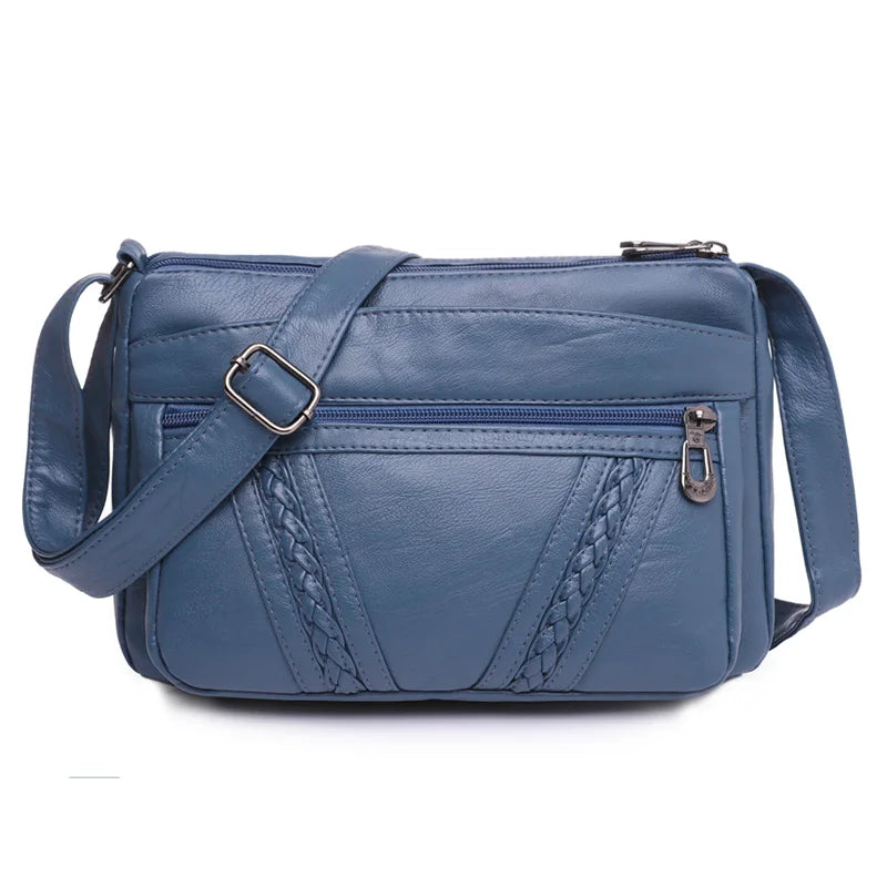 Fashion All-match Solid Color Messenger Bag High Capacity Womens Shoulder Bags