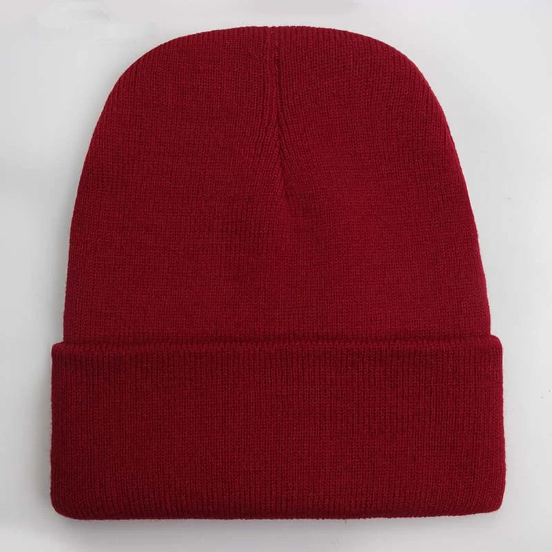 Unisex Beanie Autumn Winter Wool Blends Soft Warm Knitted Cap Men Women