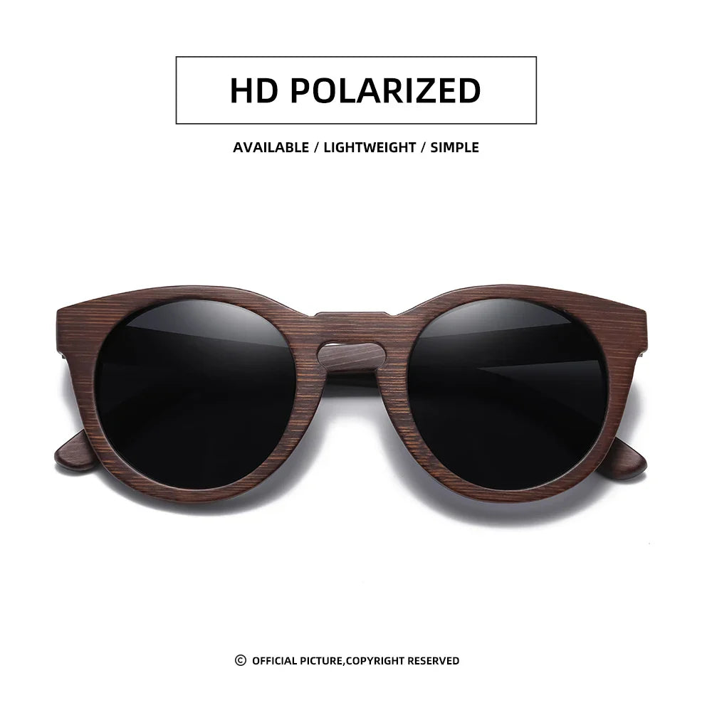 GM Brand Desgin Spring New Style 100% Bamboo Polarized Sunglasses Men Women Fashion Glasses UV400 paper Box 8240