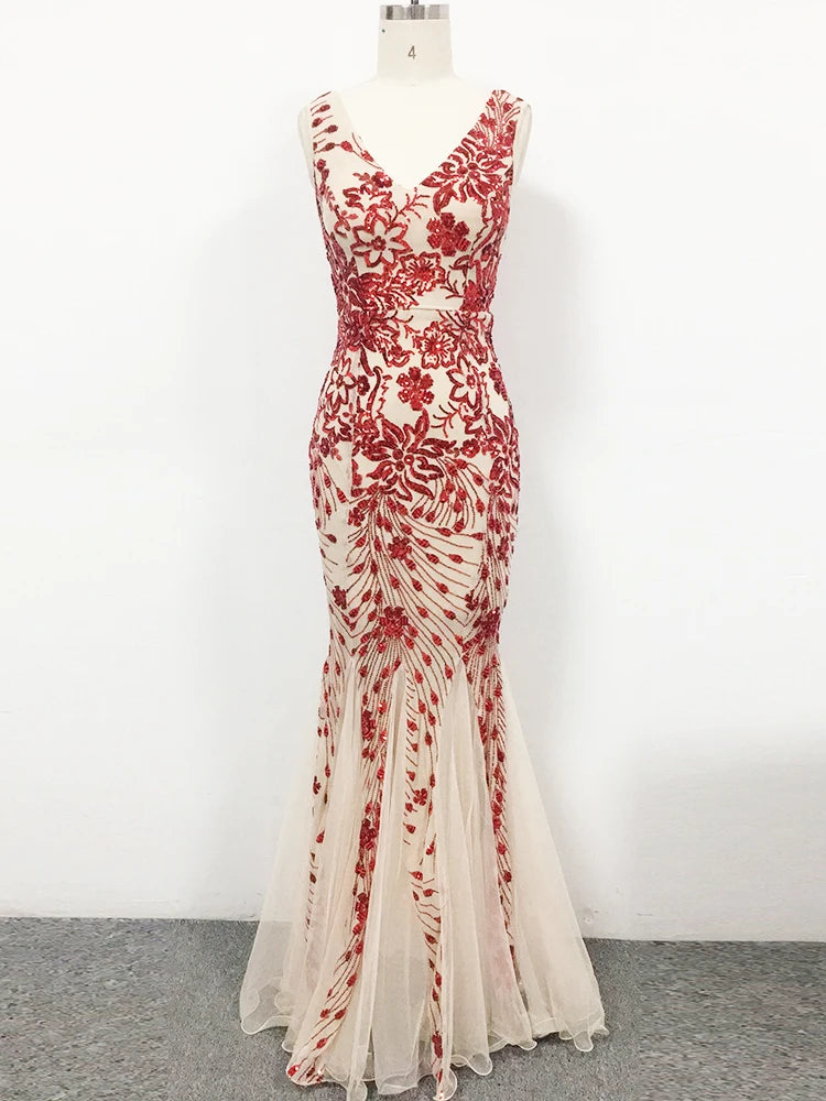 Homecoming Dresses: Women Sleeveless Evening Dresses Elegant Mermaid Formal Dress