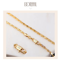 Gold Charm Chain Necklace For Women Man Wedding Fashion Jewelry