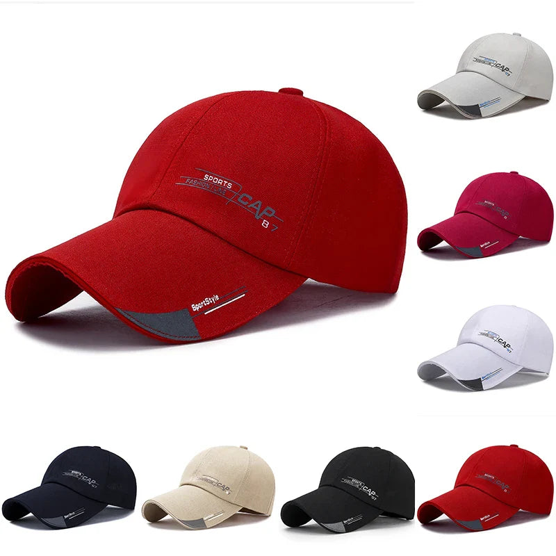 2024 Sports Cap Mens Hat For Fish Outdoor Fashion Line Baseball Cap Long Visor Brim Shade Snapback Sun Hat Bone Gorras Casquette