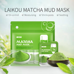 7pcs Matcha Green Clay Mud Face Mask Reduce Wrinkle Night Facial Packs dark circle Moisturize Mask for facecare