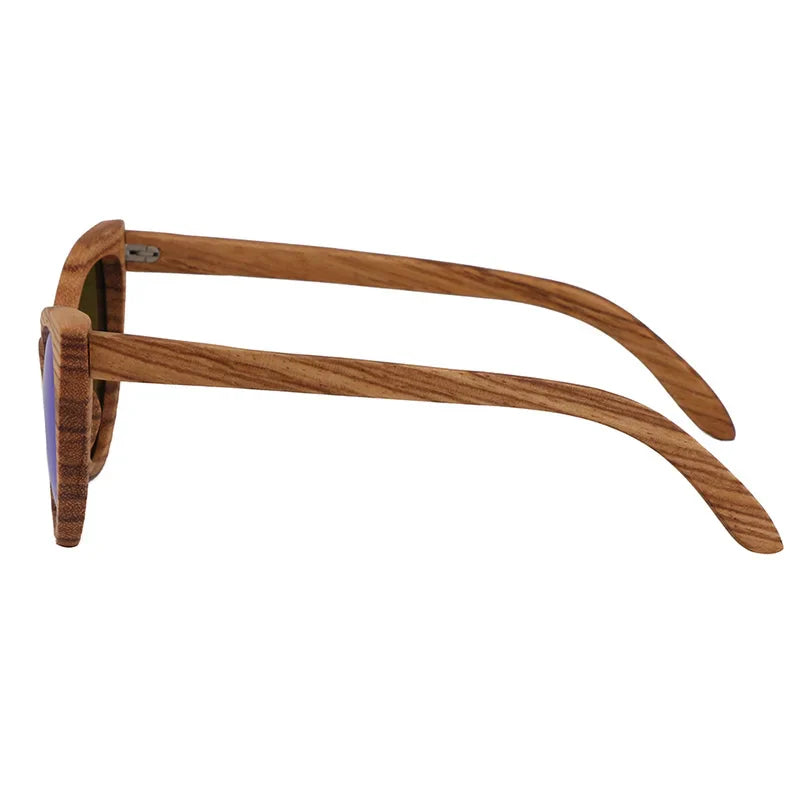 Luxury Fashion Polarized Sunglasses For Women Cat eye Sunglasses Wood Glasses With box Wooden ocularia solaria Gafas de sol