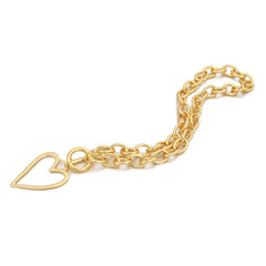 Punk Gold Color Bih Hollow Heart Pendant Necklace for Women Imitation Metal