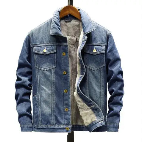 Warm Fleece Denim Jacket Winter Men Jacket Fashion MensJean Jackets