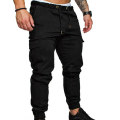 Men's Casual Jogging Pants Solid Color Pocket Pants Sports Pants