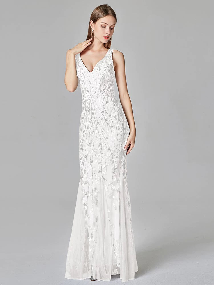 Homecoming Dresses: Silver Gray Elegant Fashion Evening Dresses