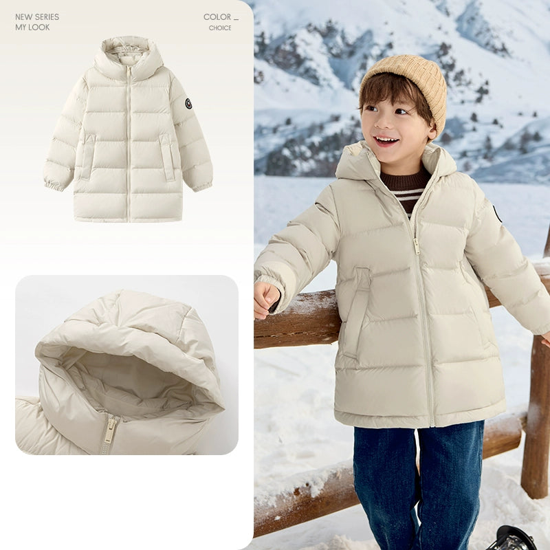 Long Extremely Cold Heattech Children's down Jacket
