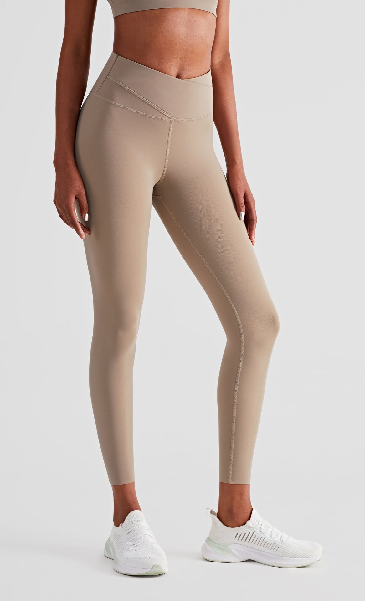 Women's Double Layer Abdominal Tightening Fitness Yoga Pants High Waist Hip