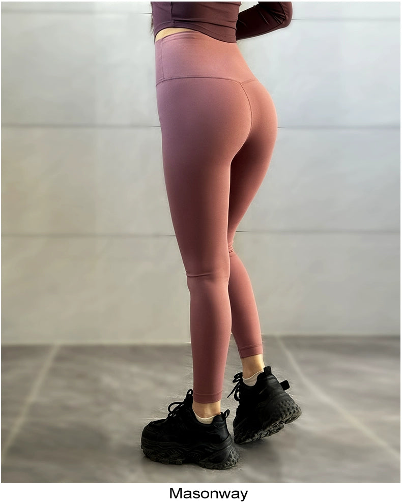 Masonway Seamless Women's Brushed Peach Yoga Pants