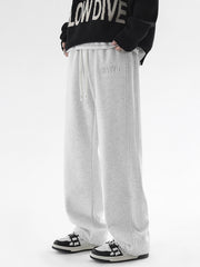 Black plus Velvet Casual Pants Men's Fall and Winter Track Pants Men