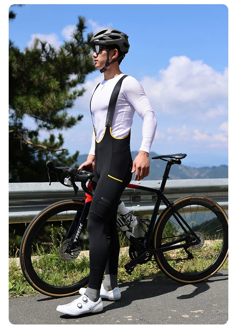 INBIKE Fleece Men's Cycling Jersey  Winter Cycling Sets Warm Long-sleeved Suit Soad Bike Bicycle Jacket Overalls Riding Suit