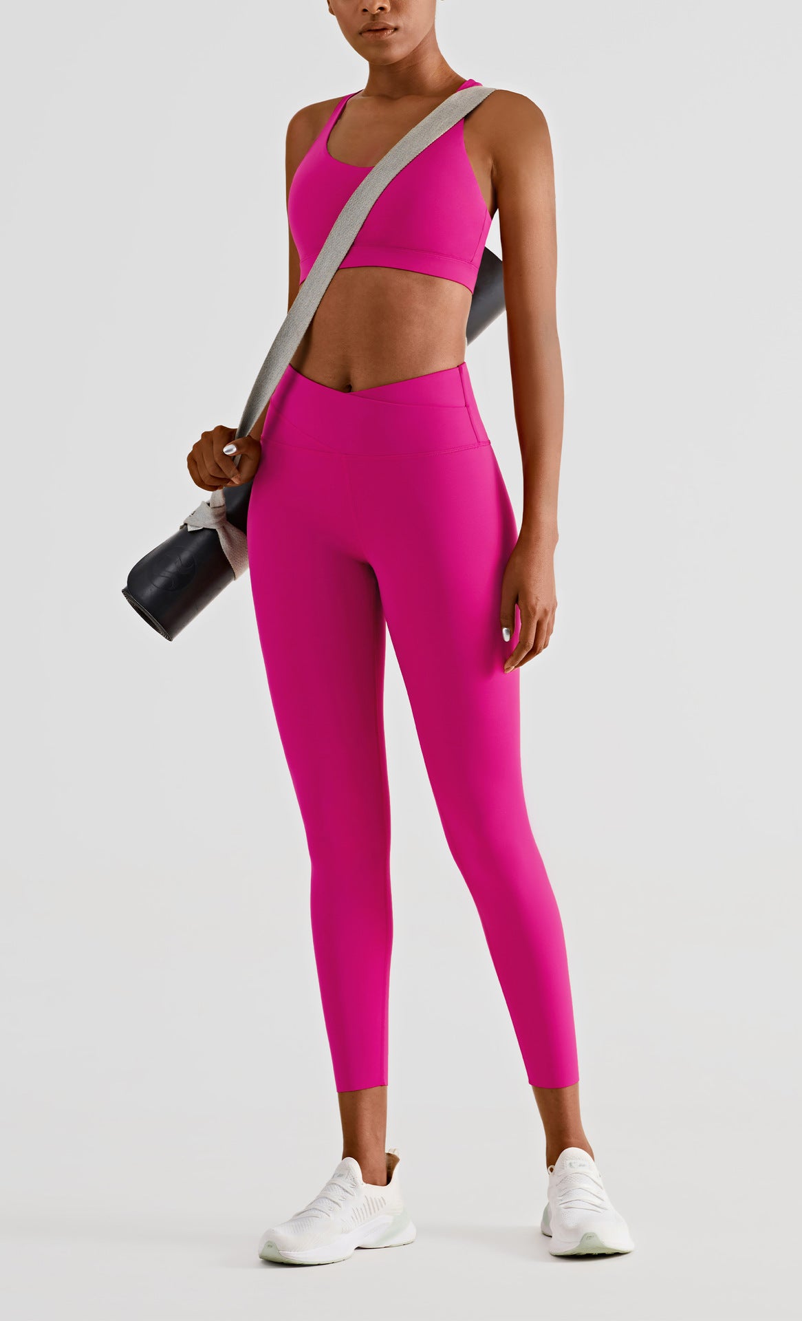 Women's Double Layer Abdominal Tightening Fitness Yoga Pants High Waist Hip