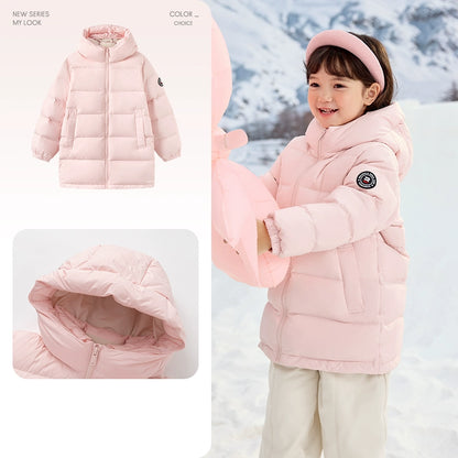 Long Extremely Cold Heattech Children's down Jacket