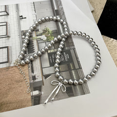 Bohemian Style Imitation Pearl Multi-layered Women's Necklace Exaggerated Fashion