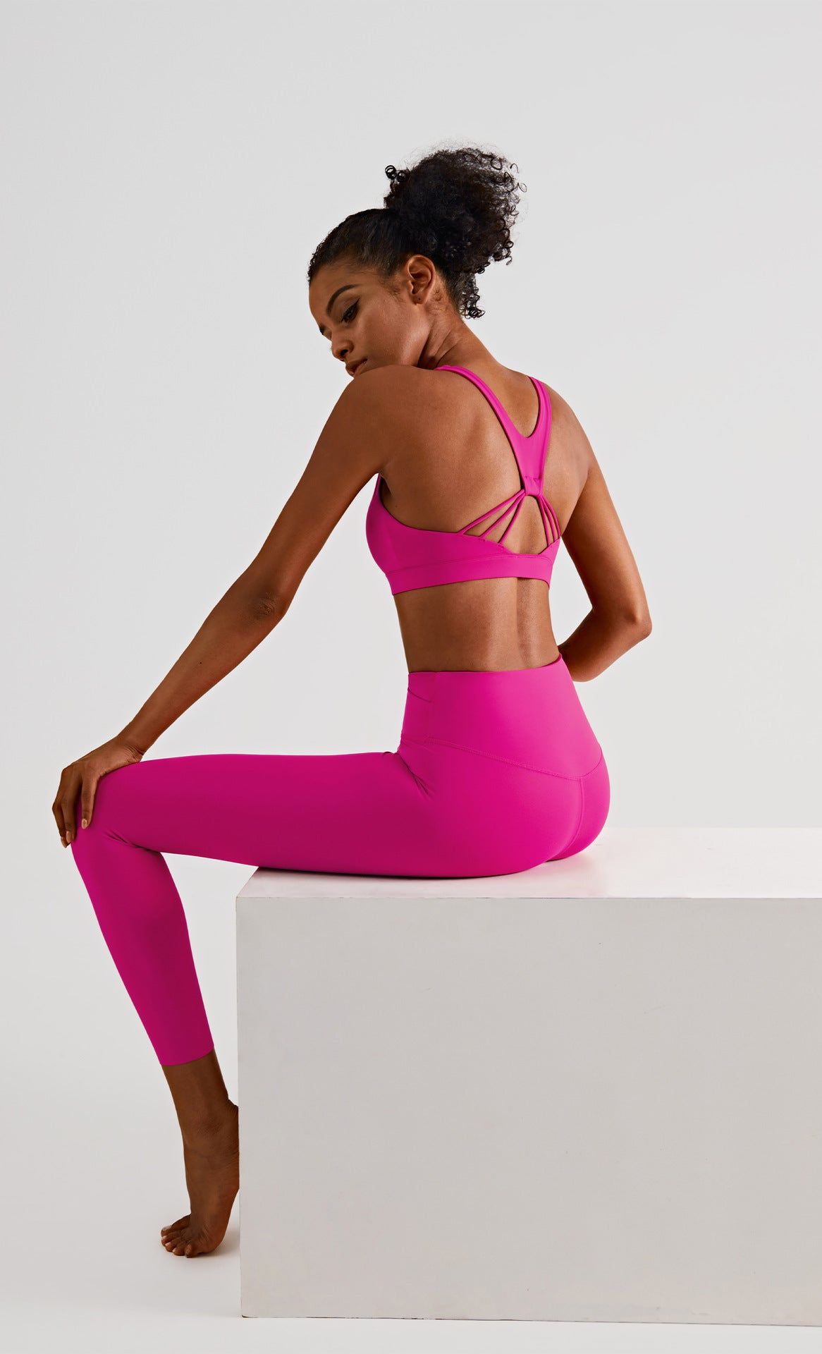 Women's Double Layer Abdominal Tightening Fitness Yoga Pants High Waist Hip