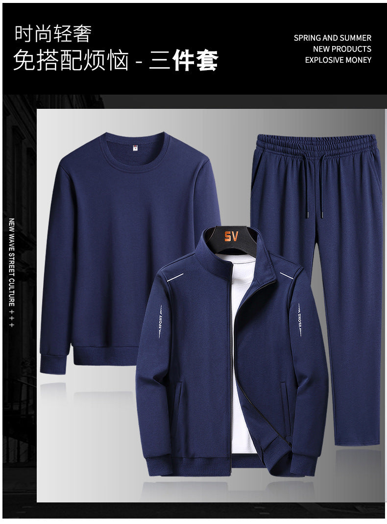 Men Tracksuits 3 Pieces Mens Hoodies and Sweatpants Set Spring and Autumn Tracksuit Unisex Jogging Suit Fashion Brand Mens 8XL