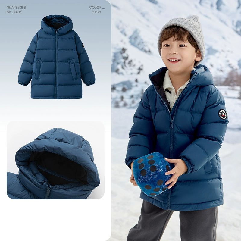 Long Extremely Cold Heattech Children's down Jacket