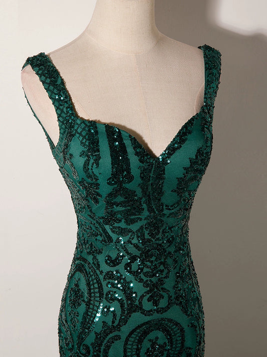 Niche Green Design Sense Host Evening Dress