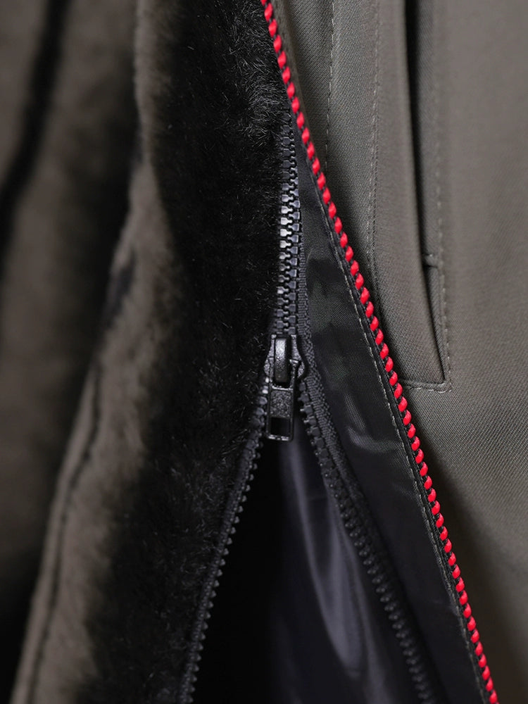 Dad Fleece-lined Middle-Aged and Elderly Grandpa Winter Clothing Coat