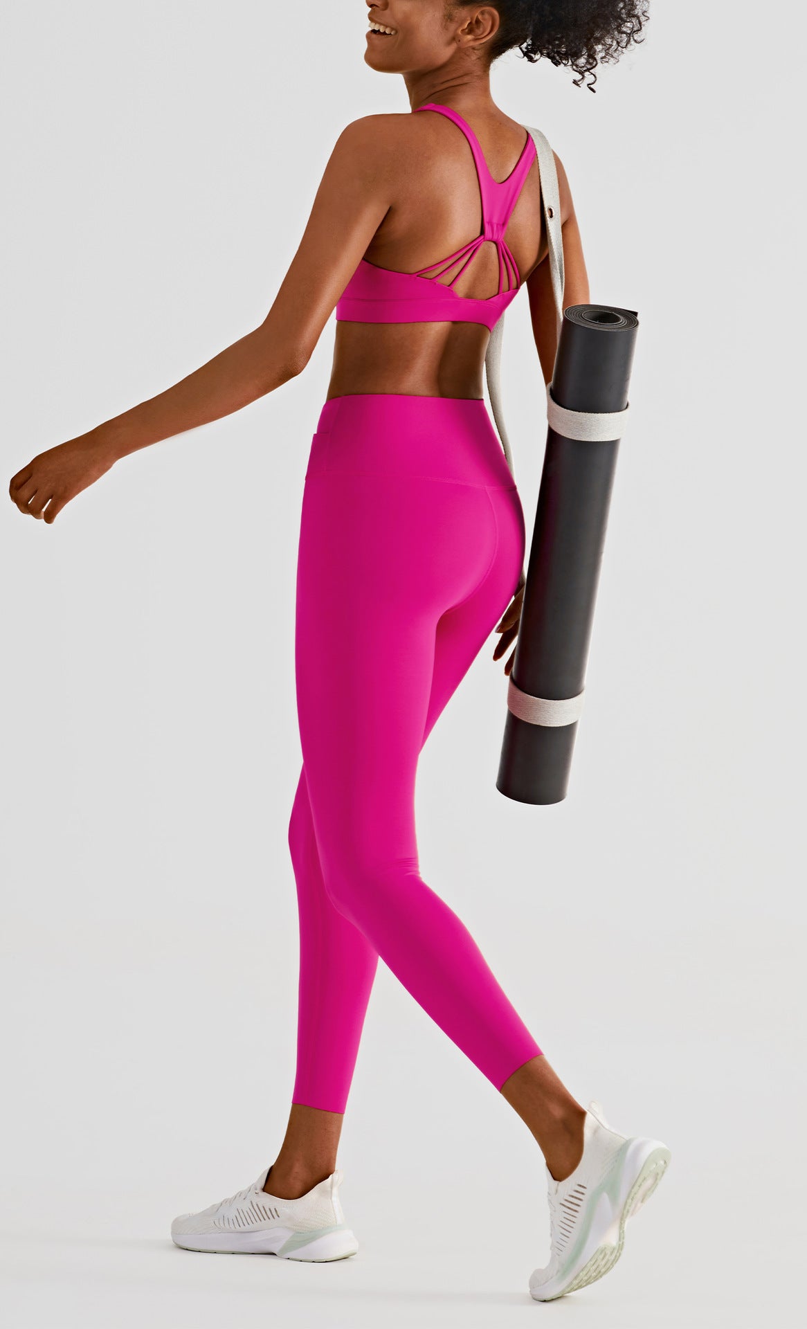 Women's Double Layer Abdominal Tightening Fitness Yoga Pants High Waist Hip